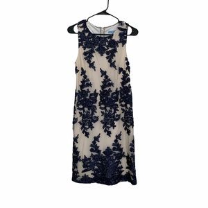 Antonio Melani sleeveless blue&white shift dress 2